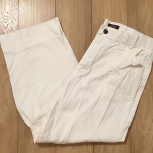 Lee Riders’ Casuals Women’s Size 6 Straight-Leg Cropped Jeans in White Denim